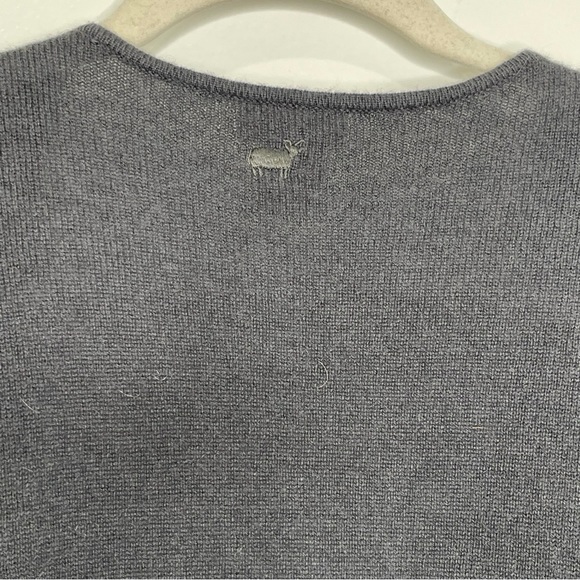 Oats Cashmere Open Front Cardigan Dark Gray Size M - Picture 4 of 6